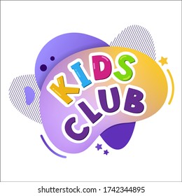 Kids Club Vector Cartoon Banner Colorful Stock Vector (Royalty Free ...