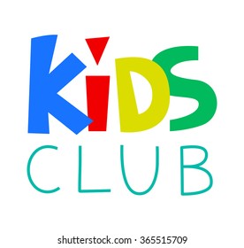 Kids Club Vector Logo Template.