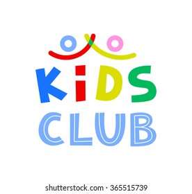 Kids Club Vector Logo Template.