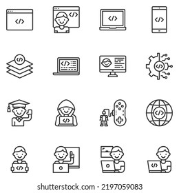 kids coding icon vector , studying, game, development, robotics