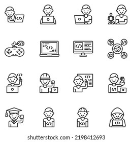 kids coding icon vector , studying, game, development, robotics