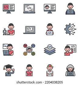 kids coding icon vector , studying, game, development, robotics