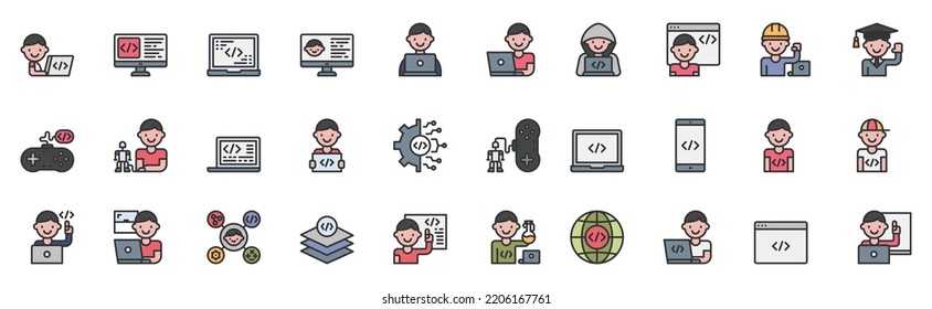 kids coding icon vector , studying, game, development, robotics