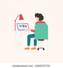 Kids Coding Illustration for design needs, Landing Pages, Animation, Apps, Presentations, Content Creator and other Promotions