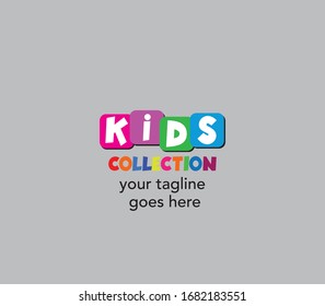 Kids Collection vector logo design, Kids Creative logo design
