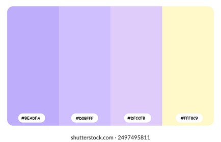 Kids Color Scheme has Four beautiful colors, a color swatch, catalog samples, and trendy multicolored pallets. Vector illustration