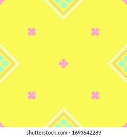 Kids colorful seamless pattern. Cute Baby pattern design background. Suitable for childrens fashion, summer, spring collections of textiles, scrapbooking paper, packaging, invitation. Vector