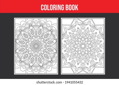 Kids coloring activity page. floral mandala drawing book a4 page bundle. Drawing page kids
