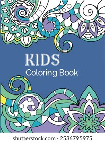 Kids coloring Book cover page design