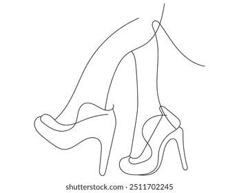 Kinder Malbuch für weibliche Beine in einer Pose Schuhe Stilettos High Heels