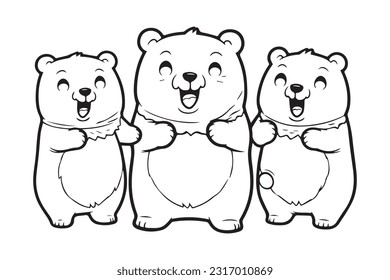 Kids Coloring Pages, Bear Character Coloring Pages
