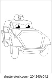Kids Coloring Pages - Car and other vehicle fun and cool coloring pages.  car and other vechicle outline sketch for kids.