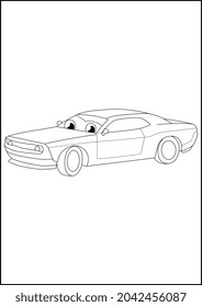 Kids Coloring Pages - Car and other vehicle fun and cool coloring pages.  car and other vechicle outline sketch for kids.