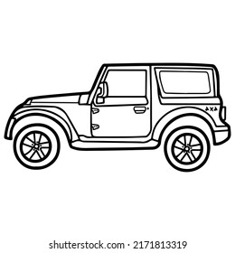 Kids Coloring Pages Vehicle Vector Illustration Stock Vector (Royalty ...