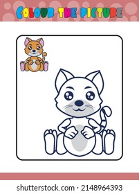 kids colouring pages. colour the picture . Education developing worksheet. Activity page with colour pictures. Isolated vector illustration. Funny Game Cartoon style.children's educational game.