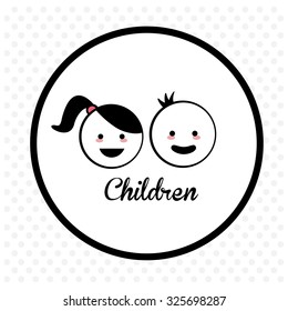Kids concept with childrens design, vector illustration 10 eps graphic.