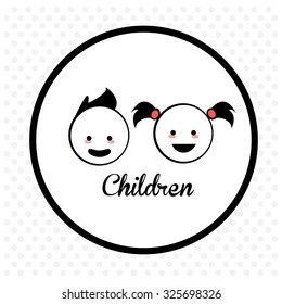 Kids concept with childrens design, vector illustration 10 eps graphic.
