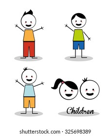 Kids concept with childrens design, vector illustration 10 eps graphic.