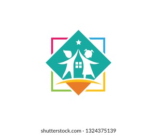 kids concept vector illustration icon design