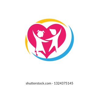 kids concept vector illustration icon design
