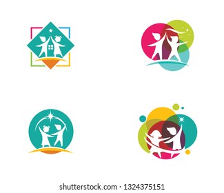 kids concept vector illustration icon design