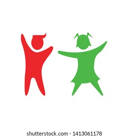 Kids concept vector illustration icon design