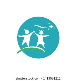 Kids concept vector illustration icon design
