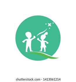 Kids concept vector illustration icon design