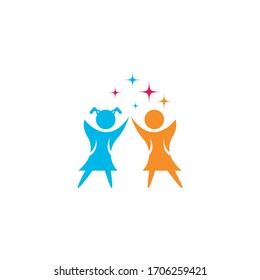 kids concept vector illustration icon design
