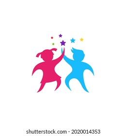 kids concept vector illustration icon design