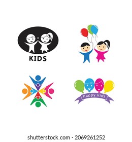 diseño de iconos de ilustración de vector de concepto para niños