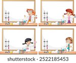 Kids conducting experiments in a laboratory