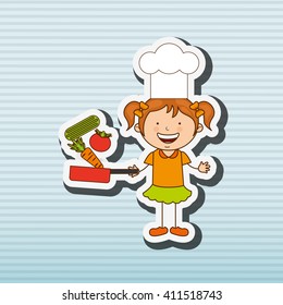 kids cooking design 