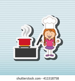kids cooking design 