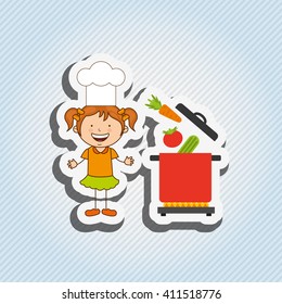 kids cooking design 