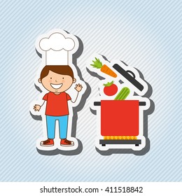 kids cooking design 
