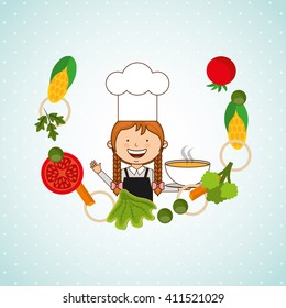 kids cooking design 