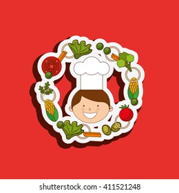 kids cooking design 