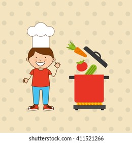 kids cooking design 