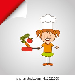 kids cooking design 