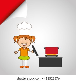 kids cooking design 