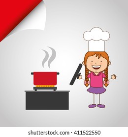 kids cooking design 