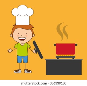 kids cooking design, vector illustration eps10 graphic 