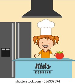 kids cooking design, vector illustration eps10 graphic 