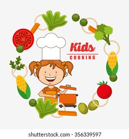 kids cooking design, vector illustration eps10 graphic 