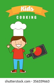 kids cooking design, vector illustration eps10 graphic 