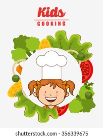 kids cooking design, vector illustration eps10 graphic 