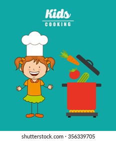kids cooking design, vector illustration eps10 graphic 