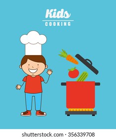 kids cooking design, vector illustration eps10 graphic 