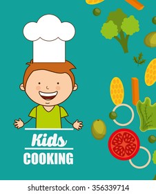 kids cooking design, vector illustration eps10 graphic 